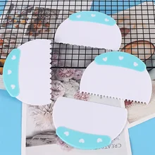 

Cream Decorative Pattern Plastic Scraper DIY Cake Baking Tool Fondant Cake Decorating Bakeware Fondant Molds Kitchen Tools.75z