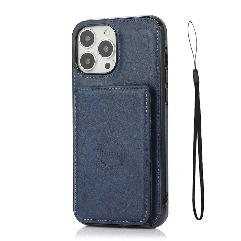 Premium Magnetic Flip Wallet Phone Case with Leather Cover and Credit Card Holder