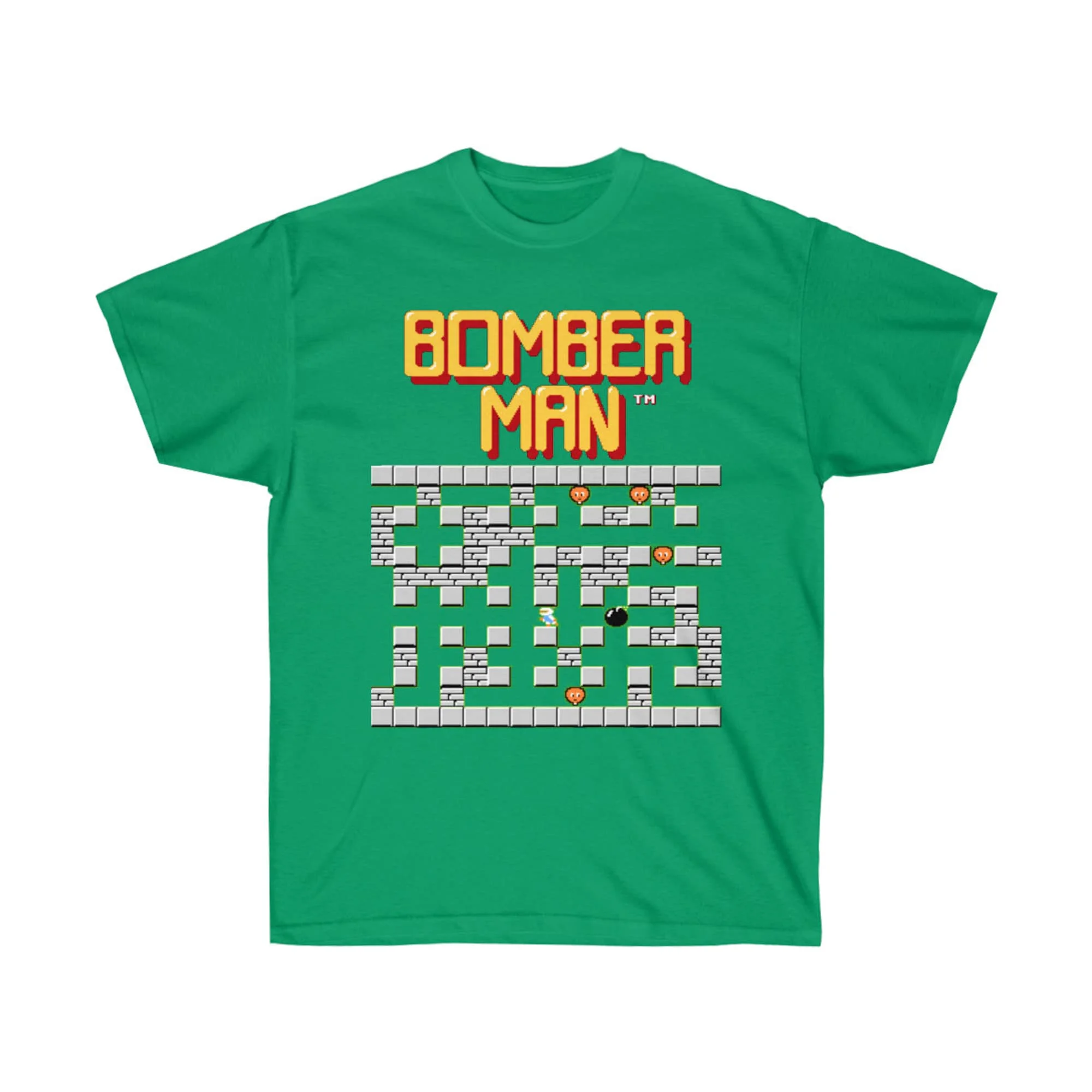 Bomberman этап 1 Логотип NES Famicom игра 8 бит Экран Футболка аркадная классика винтажный Ретро дизайн все размеры