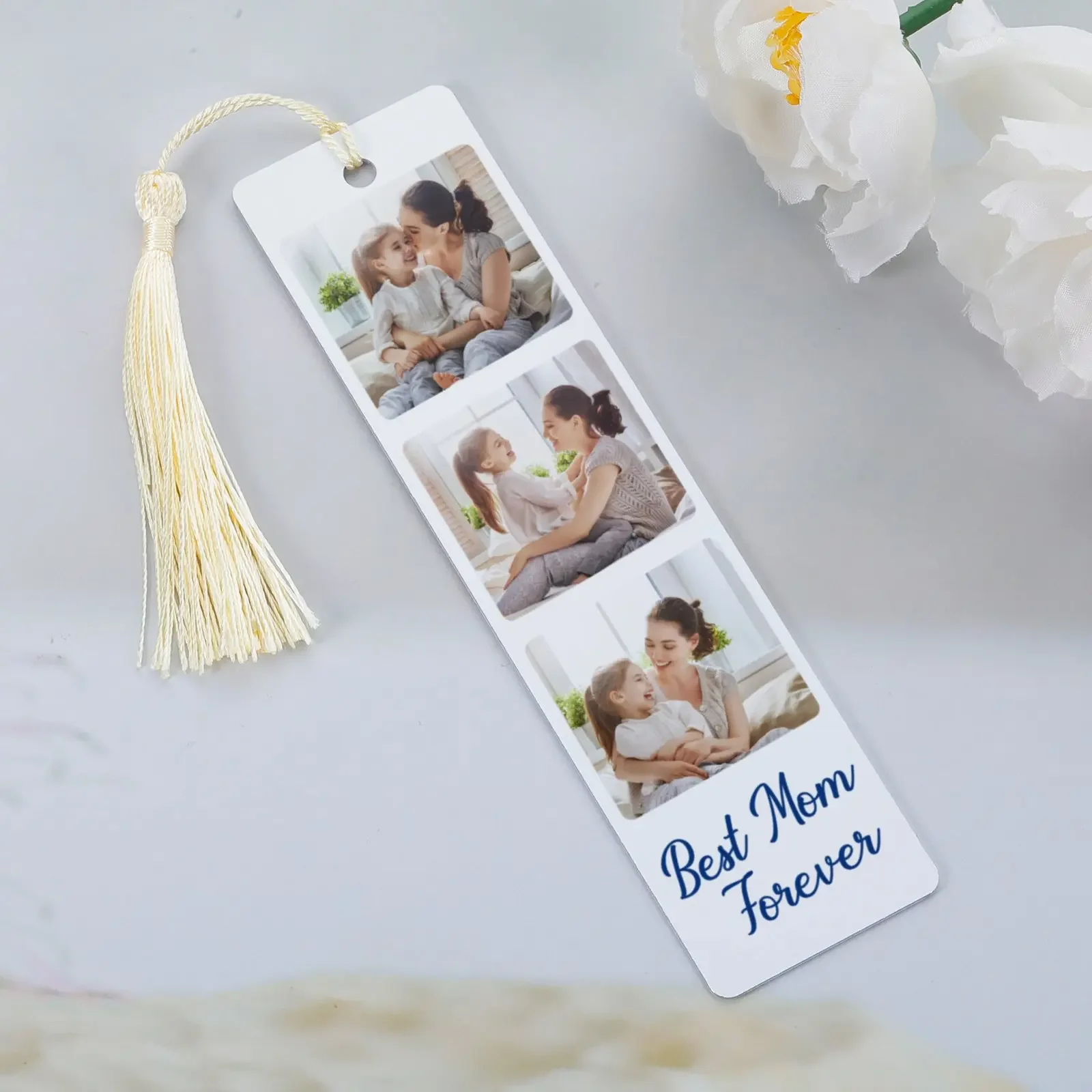 

Женская фото на заказ, индивидуальная подвеска в виде книги с надписью и кисточкой, подарок на день матери для лучшей мамы