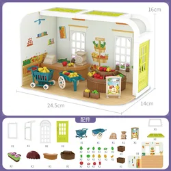 Miniature Dollhouse Furniture and Accessories Pretend Play Set (Fruit)
