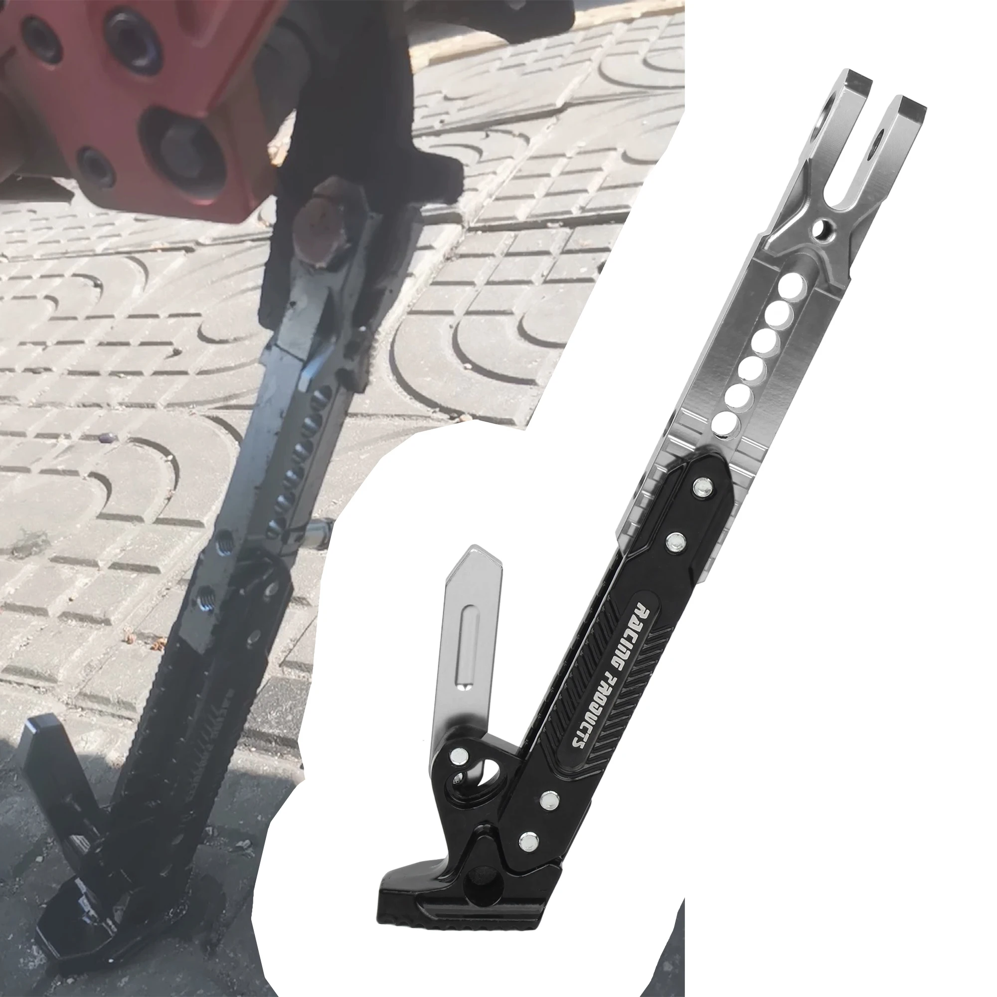 Adjustable Metal Motorcycle Kickstand Parking Bracket
