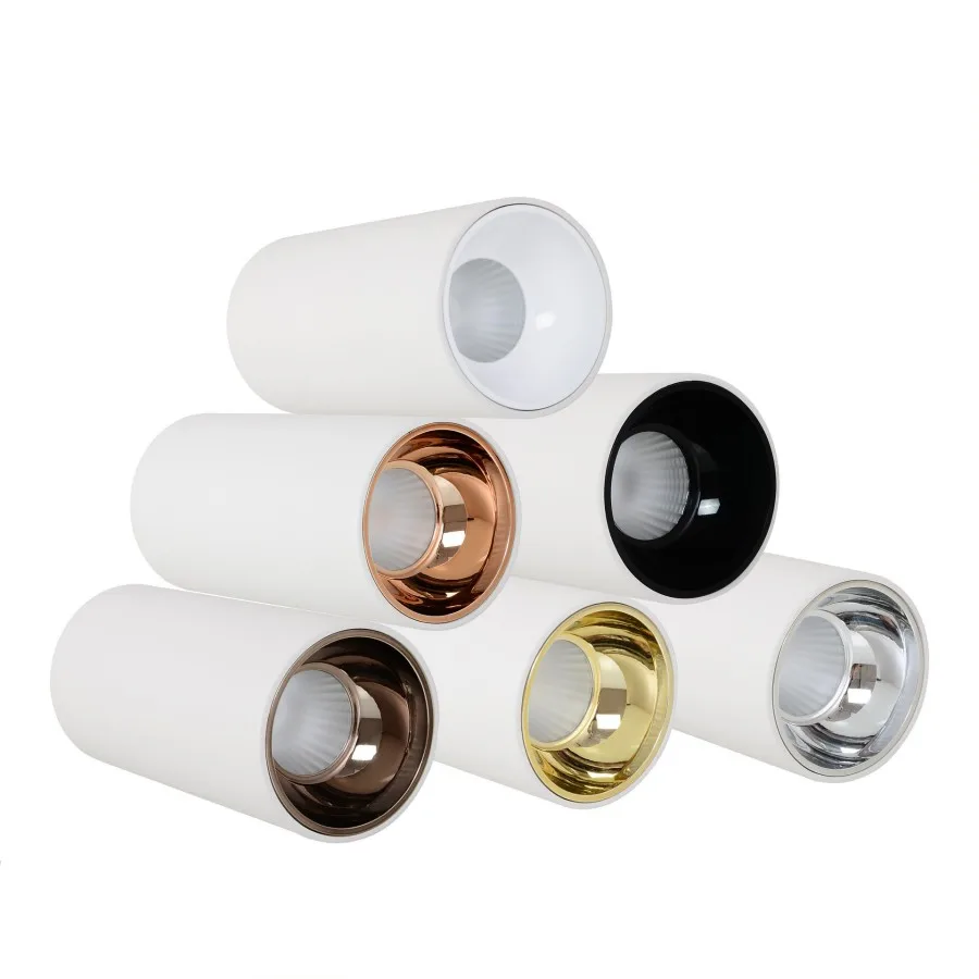 원형 밝기 조절 가능 LED COB 다운라이트 스포트 라이트, 실내 조명, LED 천장 스포트 라이트, 금 7W10W12W15W, 18W, AC110V, 220V