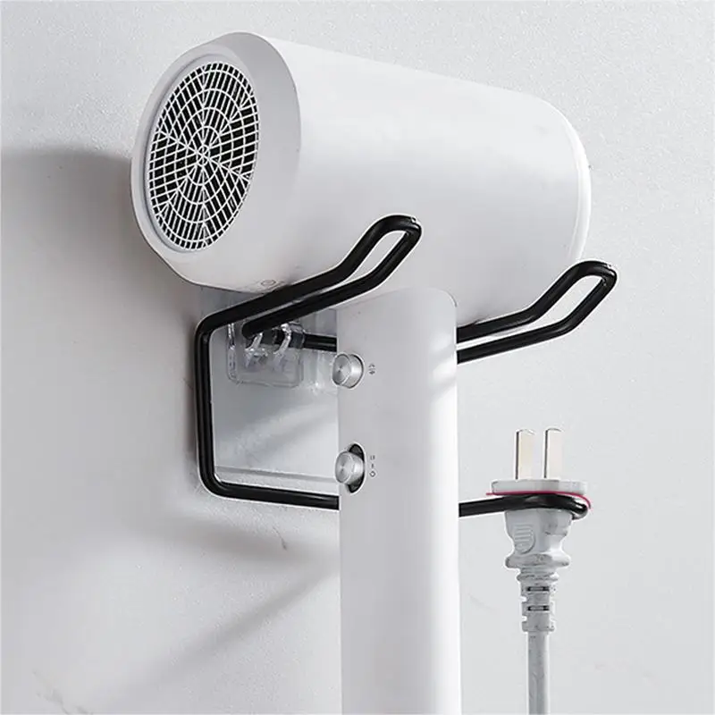 Hair Dryer Holder Rack Wall Mounted Hair Straightener Dryer Holders Bathroom Organizer Storage Rack Shelf Bathroom Accessories 2