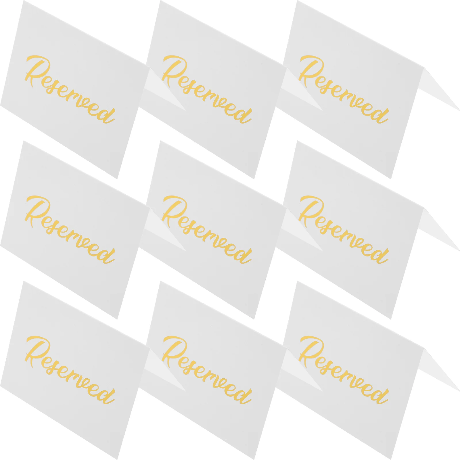 50 Pcs Reserved Table Cards Double Sided Place Cards Holders Restaurant Banquet Party Signs Wedding Seating Table Signs For