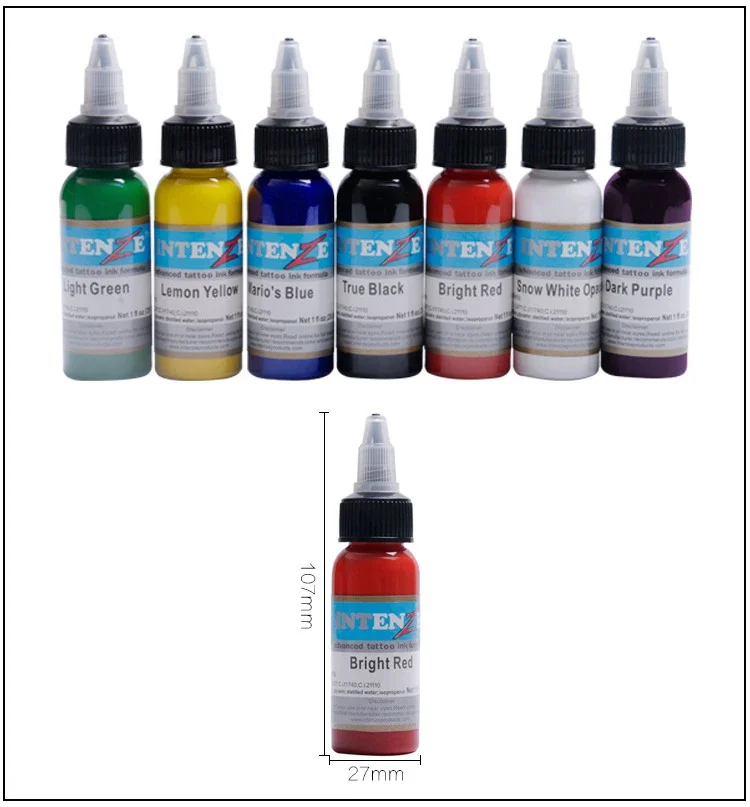 

New DLD Tattoo Ink 7 Color Set 1oz 30ml / Bottle Permanent Eyebrow Lip Tone Professional Makeup pigmentos Set