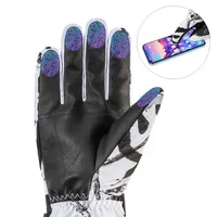 Winter Snowboard Ski Gloves PU Leather Non-slip Touch Screen Waterproof Motorcycle Cycling Fleece Warm Snow Gloves Unisex 2