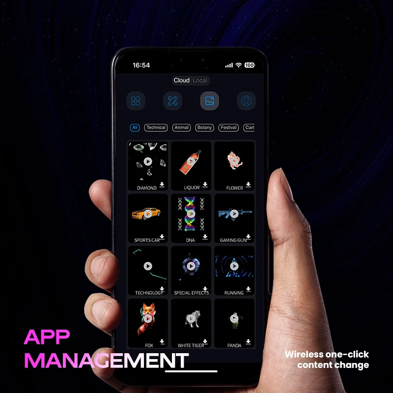 3D ホログラフィック ファン LED ライト ディスプレイ ボックス