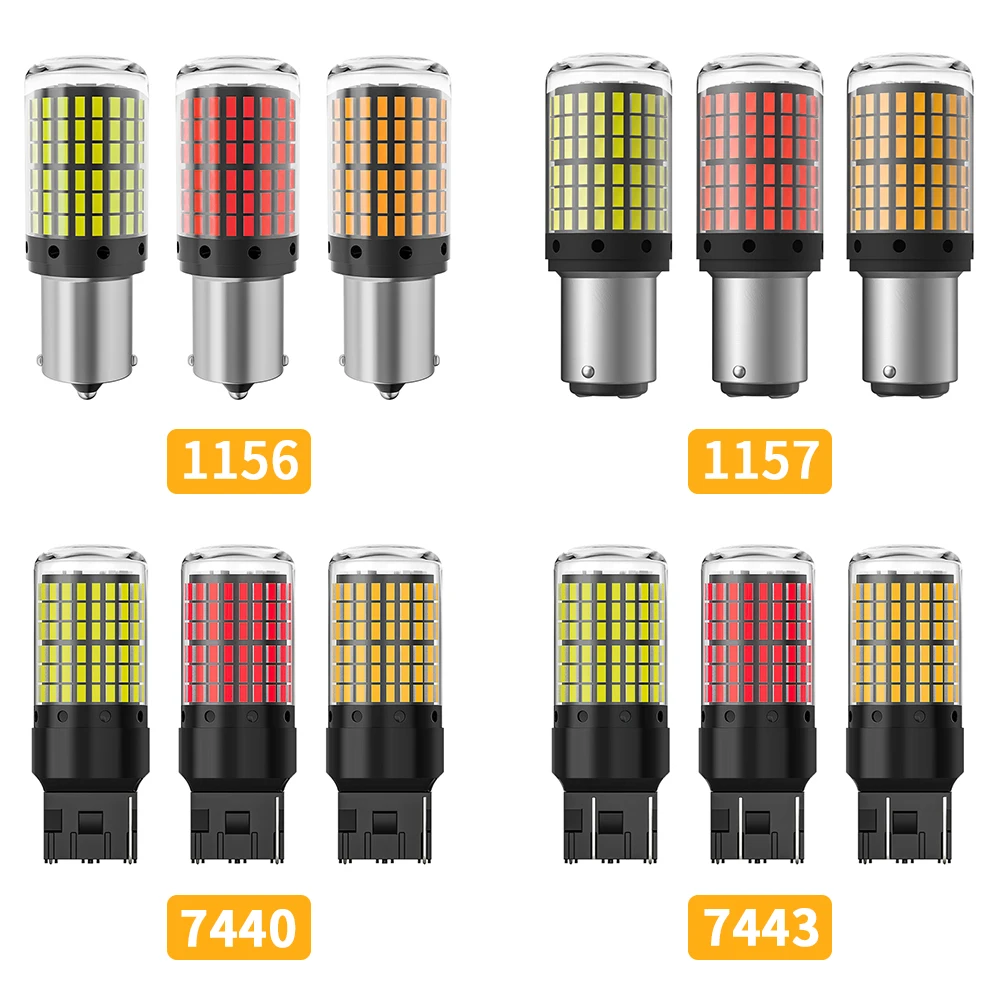 CanBus LED ���� 3014, �ڵ��� ���� ���õ�, �극��ũ ����, 12V, S25, 1156, BA15S, P21W, BAU15S, PY21W, T20, 7440, W21W, 144smd ���� ����, 