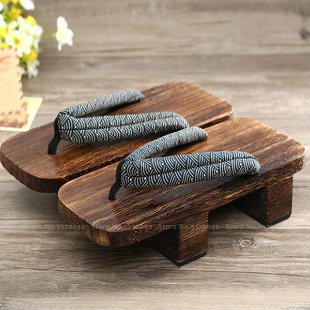 Zapatos de madera samurái japoneses para zuecos Geta de Paulownia, chanclas de playa orientales chinas de verano, sandalias de Cosplay de Anime - AliExpress