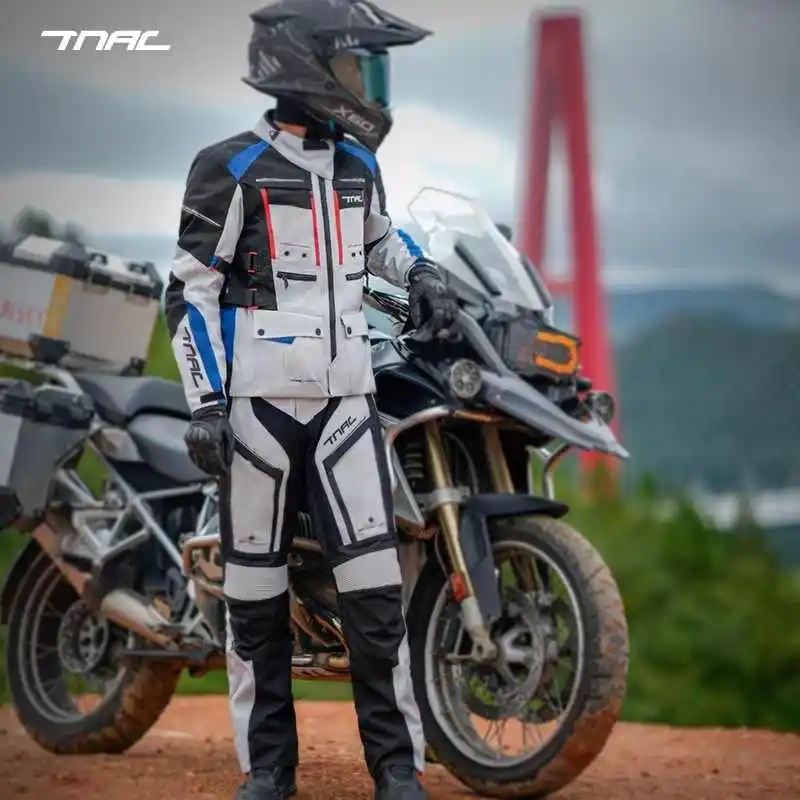Professional Motorcycle Jacket Man Racing Jacket Wearable Armor Motorcycle Pants Moto Clothing With CE protector for 4 Season