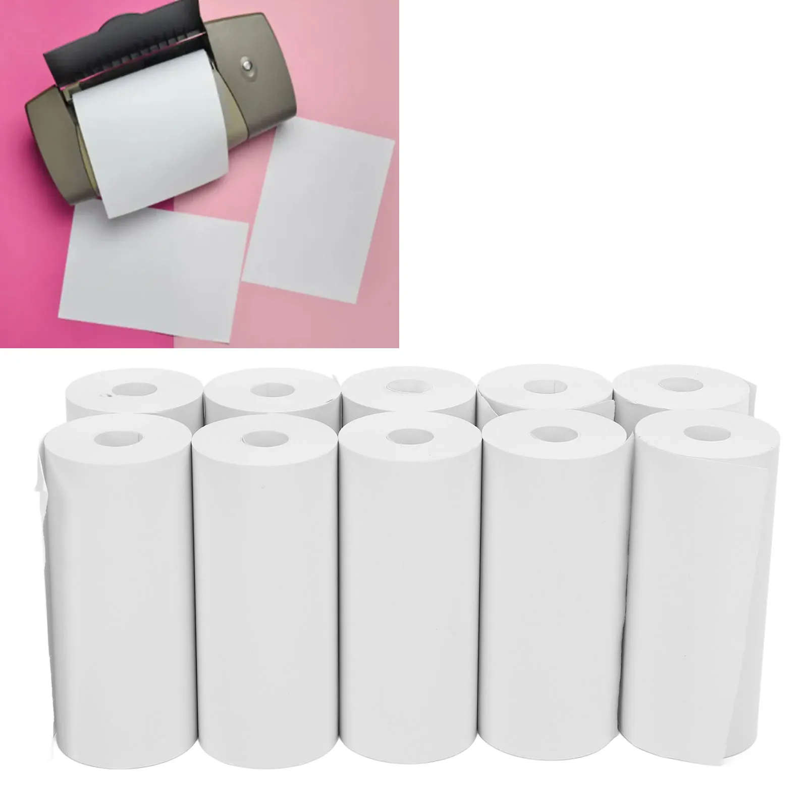 Premium Thermal Print Paper Rolls – 10-Pack of 57x25mm Instant Camera Refill Rolls