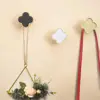 Solid Brass Four-leaf Clover Wall Mounted Coat Hooks Home Decorative Hallway Bags Keys Clothes Hangers Bathroom Towel Hook 3
