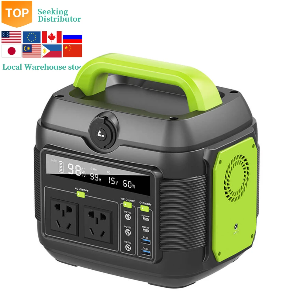 

AC 110V 220V 300W 500W 1000W Outdoor Camping LED Solar Supply Lithium Battery Bank Charger Generator Portable Power Station