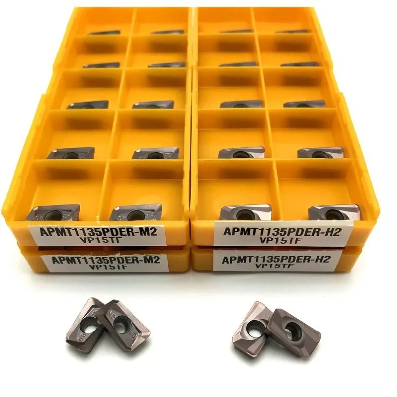 10개 APMT1135PDER-M2 VP15TF APMT1135PD ER-H2 VP15TF CNC 밀링 커터