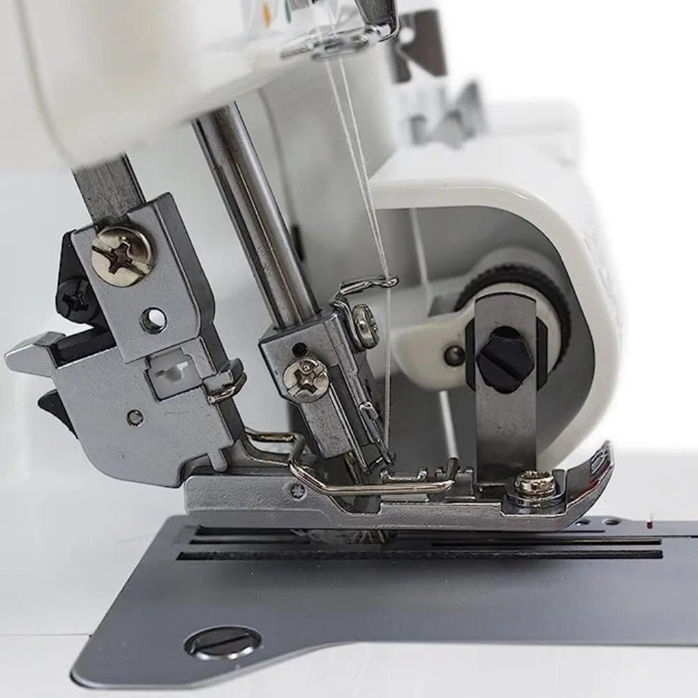 Portable Serger White Sews light to medium weight fabric Simple and easy to use, very suitable for beginners