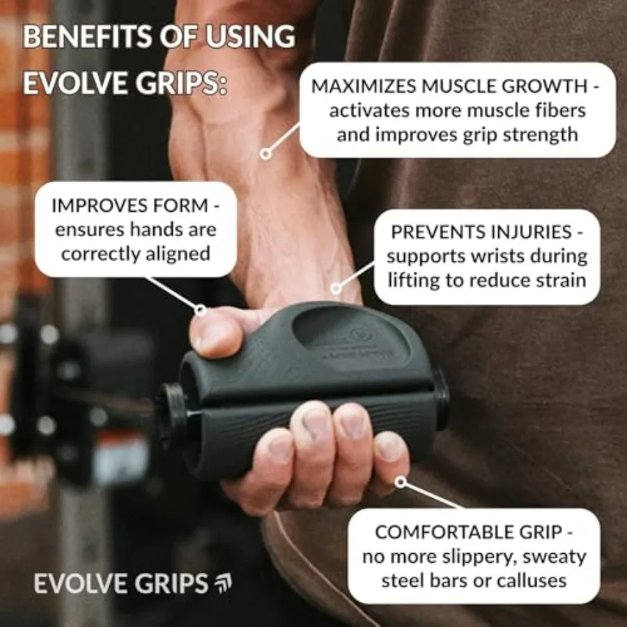 Ergonomic Thick Grips | Size: Power (Large) with 2.5” Outer Diameter