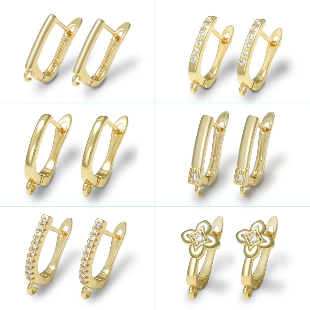 Wooden Multi-Link 18k Gold Plated Drop Earrings