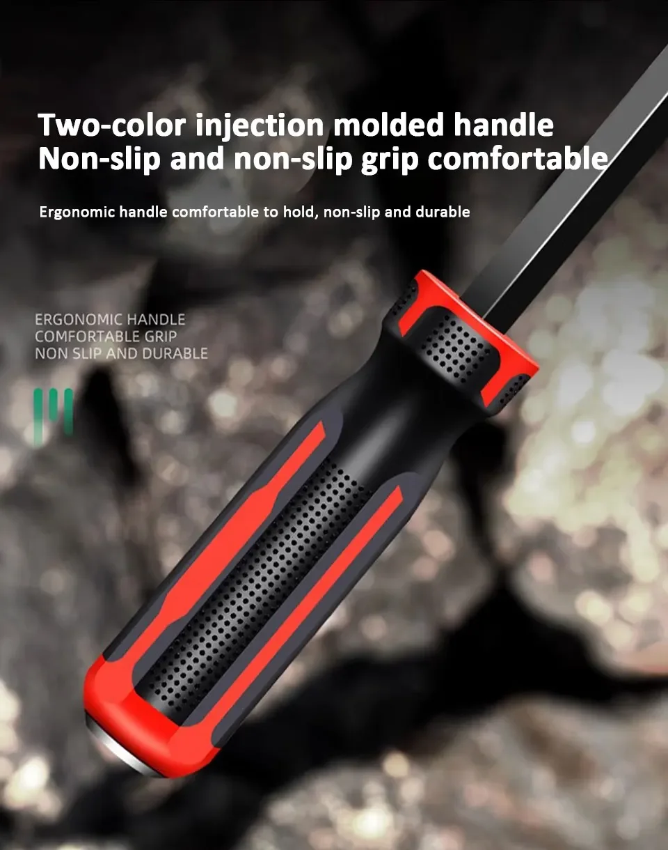 Robuste Hebelstange, industrielles, verdicktes Reifen-Brecheisen-Set mit abgewinkeltem Ende und ergonomischen Griffen zum Heben und Neugierigen – Detail 8