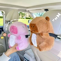 1 piece, Capibala Plush Car Tissue Box Holder, Capybara Cartoon Holder Decorative Napkin Holder, Creative and Cute Plush Decorat 1
