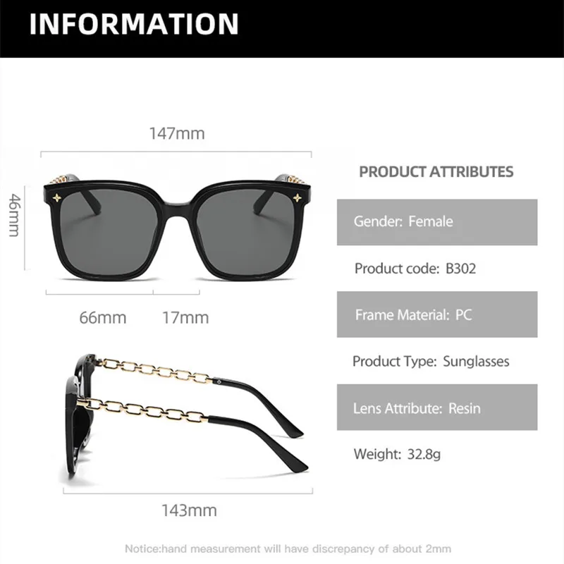 2023 Square sunglasses Women Brand Designer Black lunette de soleil fe –  Cinily