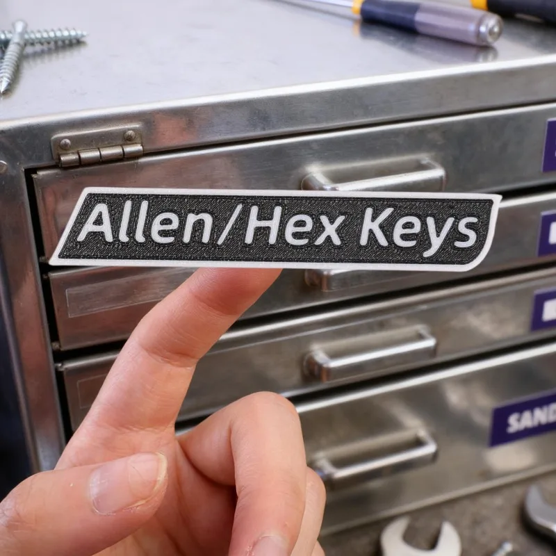 자석식 공구함 라벨 PLA 레드 블랙 자동차 서랍 정리 태그 재사용 가능 스티커 자동차 정비사 렌치 소켓 플라이어 캐비닛용