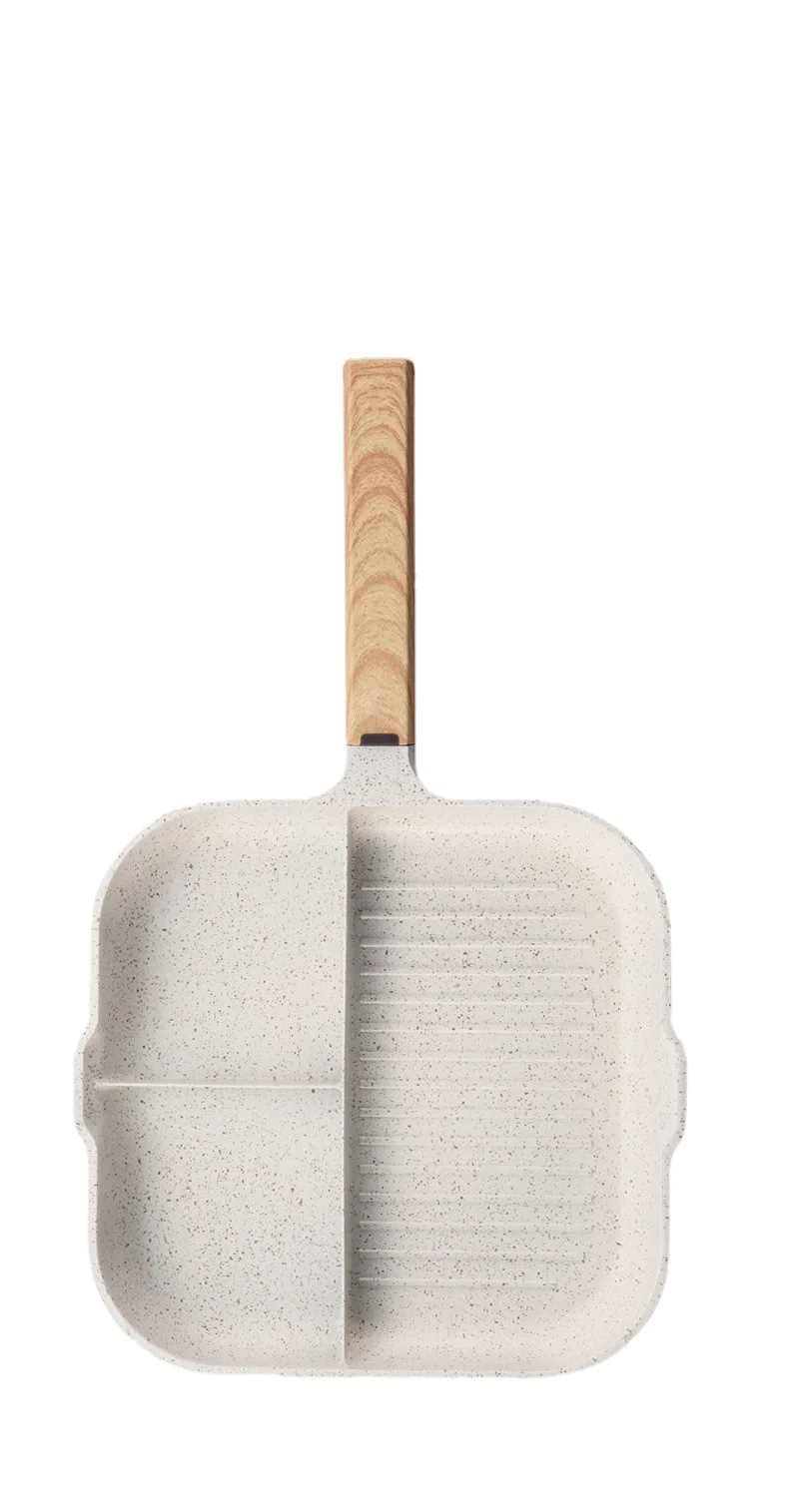 

Каменная сковорода с несколькими сетками Maifan три в одном, сковорода для завтрака, специальный артефакт для яиц, стейк, плоская антипригарная сковорода