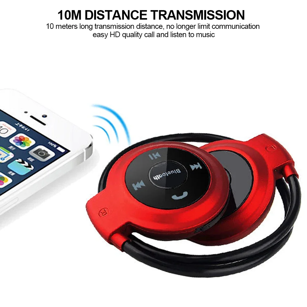 Compact Wireless Bluetooth Headphones with TF Card Slot and Built-in Radio – Foldable Stereo Sport Headset with Hands-Free Hook