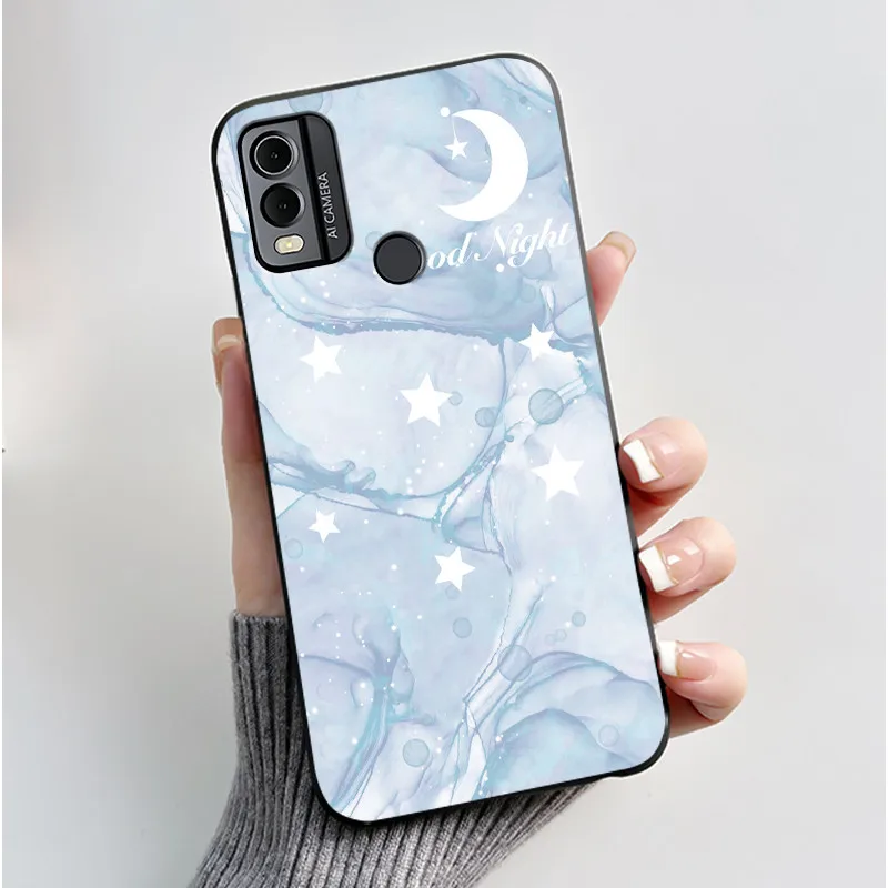 Aesthetic Cute Cat Astronaut Black Silicone Phone Case Shell