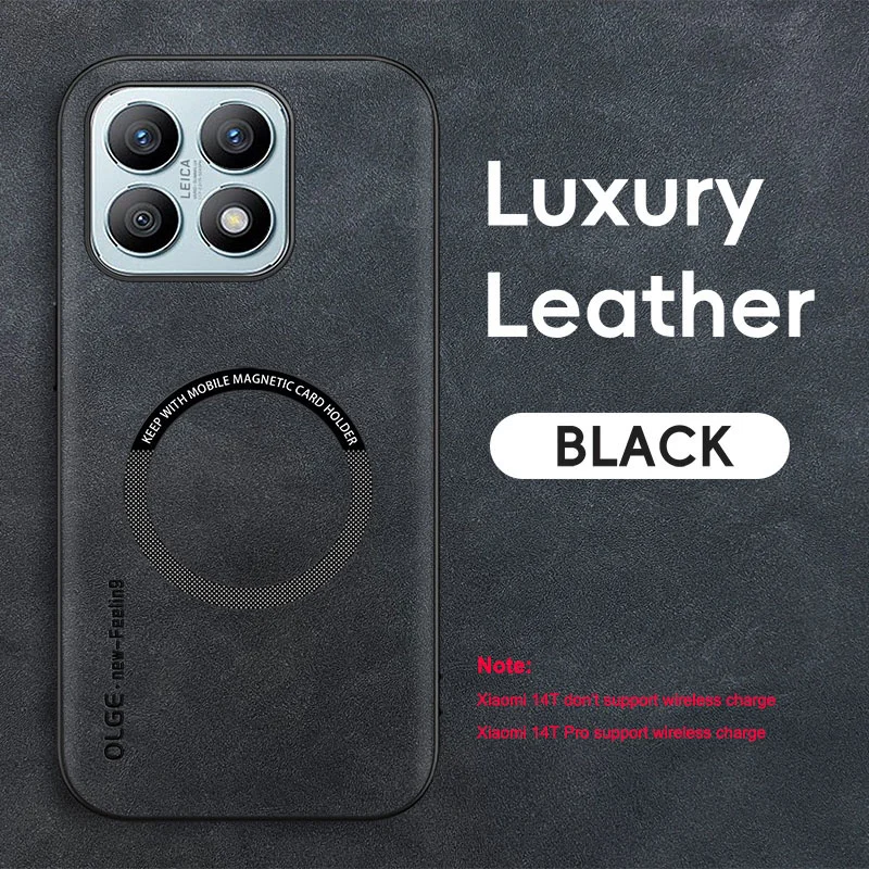 Luxury Sheepskin Magnetic Matte Leather Phone Cover