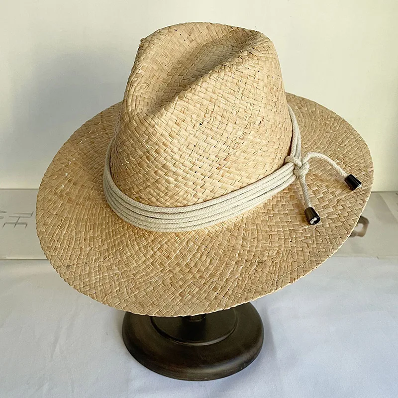 

2023 New Firm Wide Brim Women’s Straw Hat Pretty Twisted Woven Panama Hat Wide Brim Kentucky Derby Beach Summer Sun Hat Harley