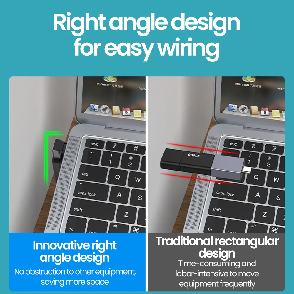 Type C Male To USB 3.0 Female Adapter Type C To USB 90 Degrees Right Angled USB C Extension Connector for Laptop Tablet U-disk BEST SELLERS