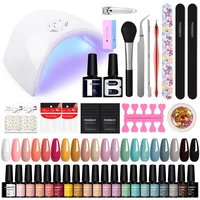 Nail Set 10/20 PCS Gel Nail Polish with 48W/36W UV LED Lamp Dryer Semi Permanent Gel Varnish Set Professional Manicure Tools Set 1