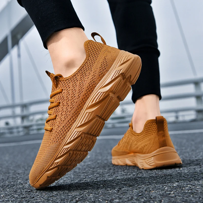 Sneakers Men Shoes Mesh Breathable New Casual Shoes Light Outdoor Walking Tenis Shoes Zapatillas Hombre Black Size 39-45 6