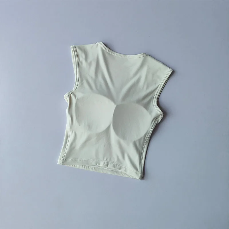 Women's Wide Shoulder Strap Integrated Sports Underwear Yoga Clothing Training Fitness Bra Yoga Vest Sport Top Tank Vest
