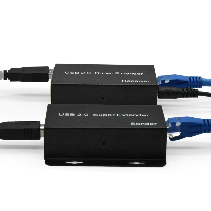 Super USB 2.0 Extender Via Rj45 CAT6 Cable 50m 4 Port USB2.0 Hub Adapter for PC