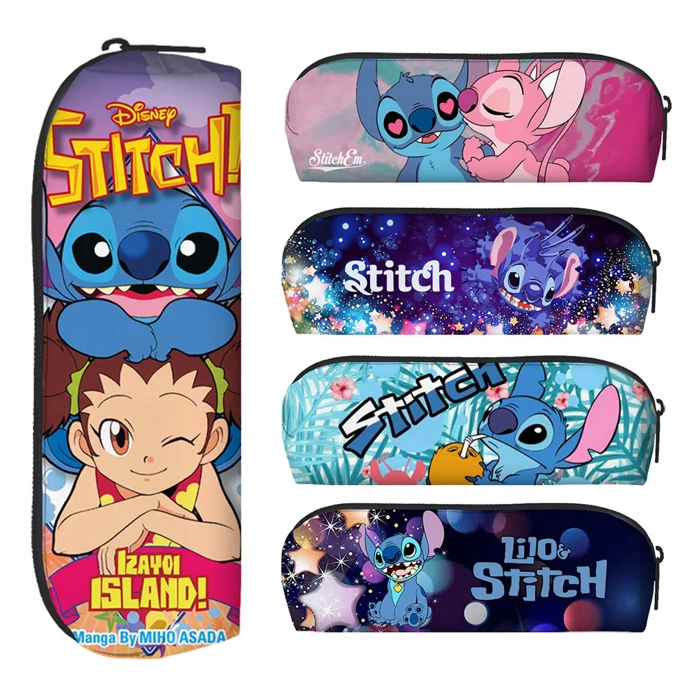 

Stitch Primary and Secondary School Student Pen Bag Cartoon Stitch Pattern Digital Stationery Box Zipper Bag Stationery Supplies