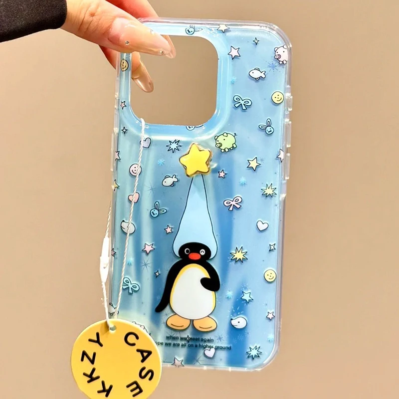 Rotary Star Penguin Dazzle Lustre Lining Hard Phone Case