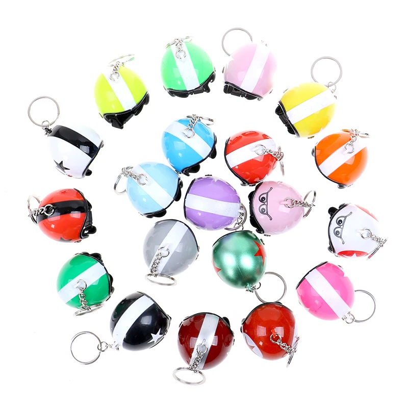 

1PC New Motorcycle Helmets Car Key Chain Women Men Cute Safety Helmet Car Keychain Bags Hot Key Ring Gift Jewelry Wholesale