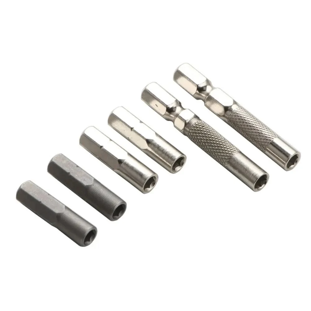 6-teiliger Bit-Adapter, 1/4-Zoll-Sechskant auf 4-mm-Steckschlüsseladapter, Schraubendreher-Bithalter für Sechskantschaft-Elektroschrauber-Steckschlüsselwerkzeuge – Detail 2
