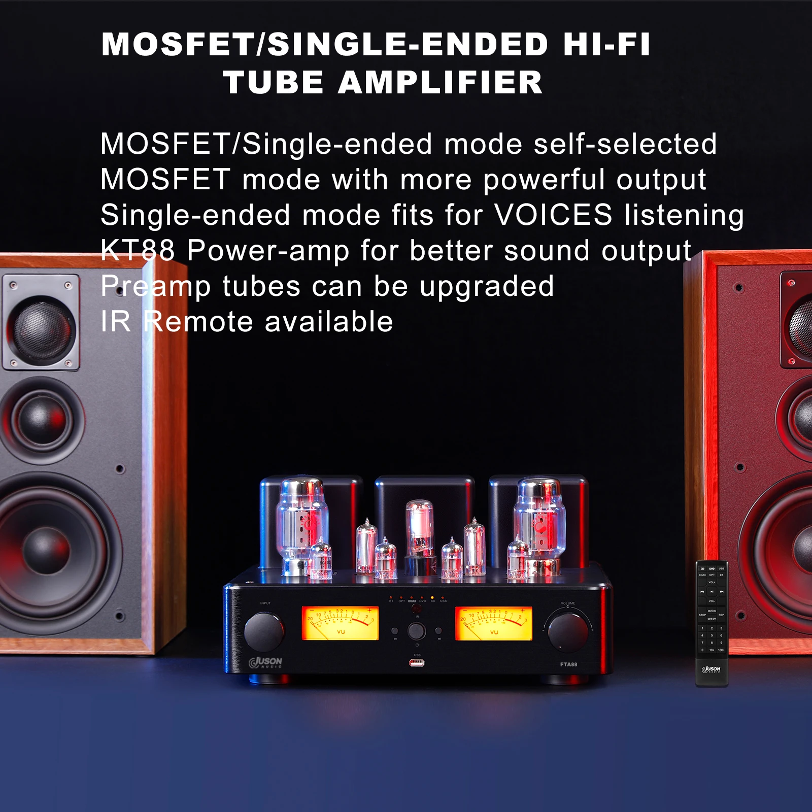 Juson Audio 180w kt88真空管アンプクラス,ifi統合,mosfet