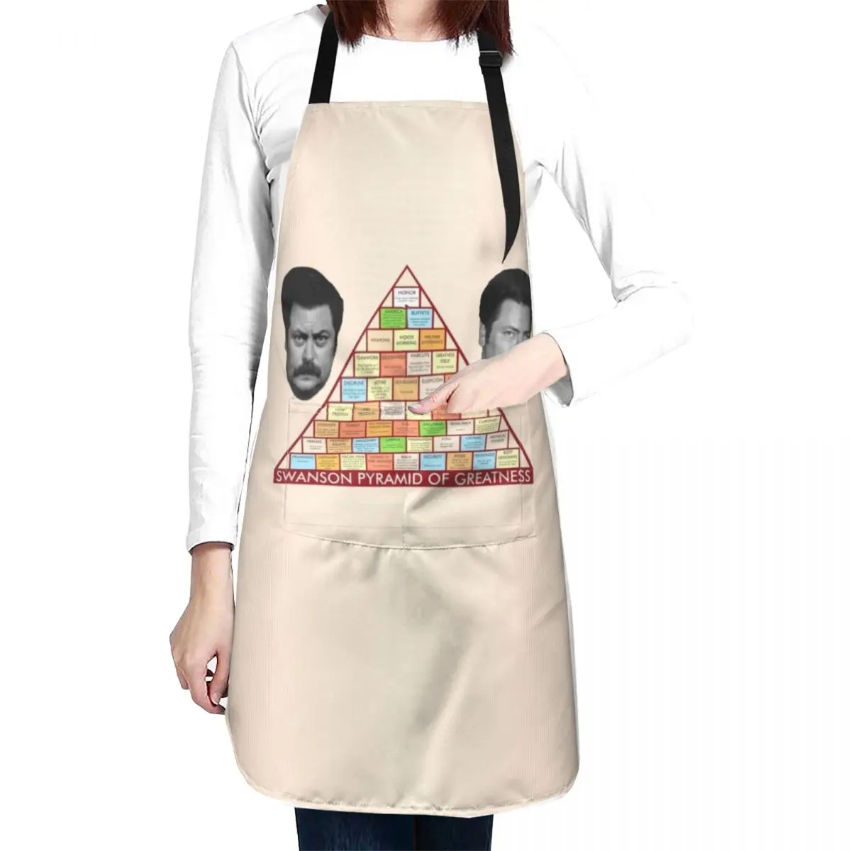 

Ron Swanson Pyramid of Greatness Apron beauty master apron apron with pockets