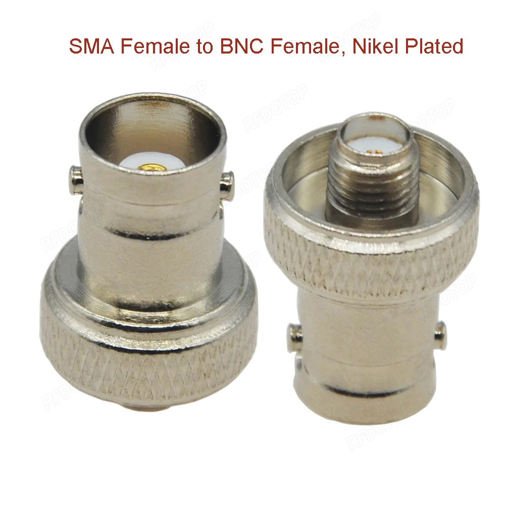 1 Pz Sma Femmina A Q9 Bnc Femmina Nikel Placcato Adattatore Rf Per Sdr Radio Cctv Ham Uv Camera Scanner Elettronica 50 Ohm Rfdotop