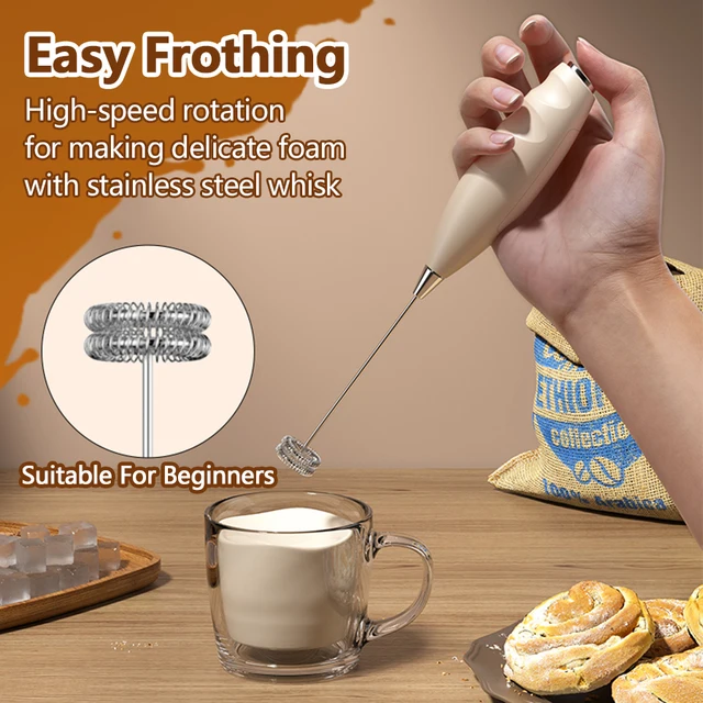 Mi Montalatte Palmare Schiuma Maker Per Latte Mini Frusta Caffè Cappuccino Frappe Matcha Cioccolata Calda Frullino per le uova Bevande Mixer 2