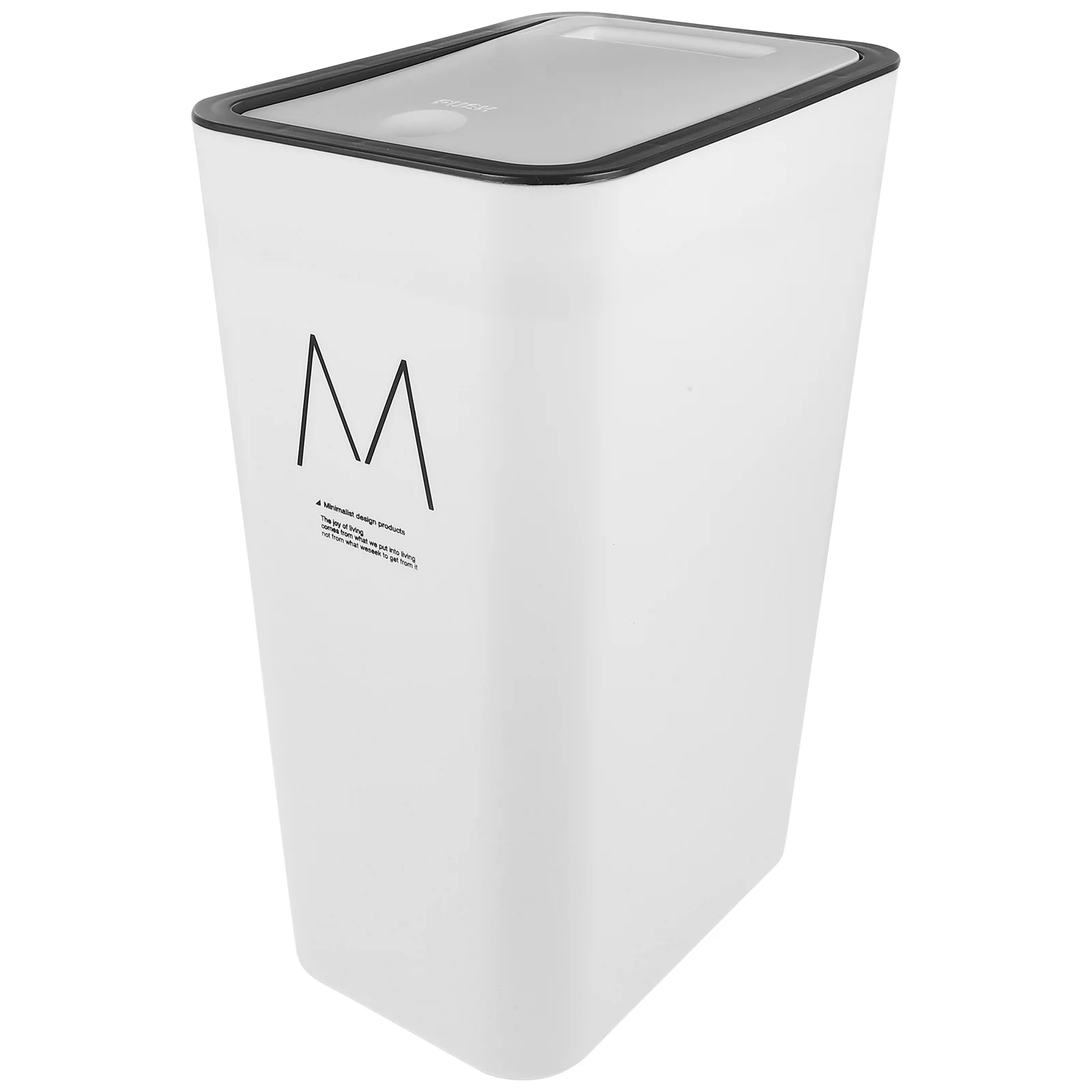 

Trash Can Bin Garbage Container Waste Kitchen Plastic White Pedal Wastebasket Basket Bathroom Rubbish Narrow Bucket Mini Bedroom