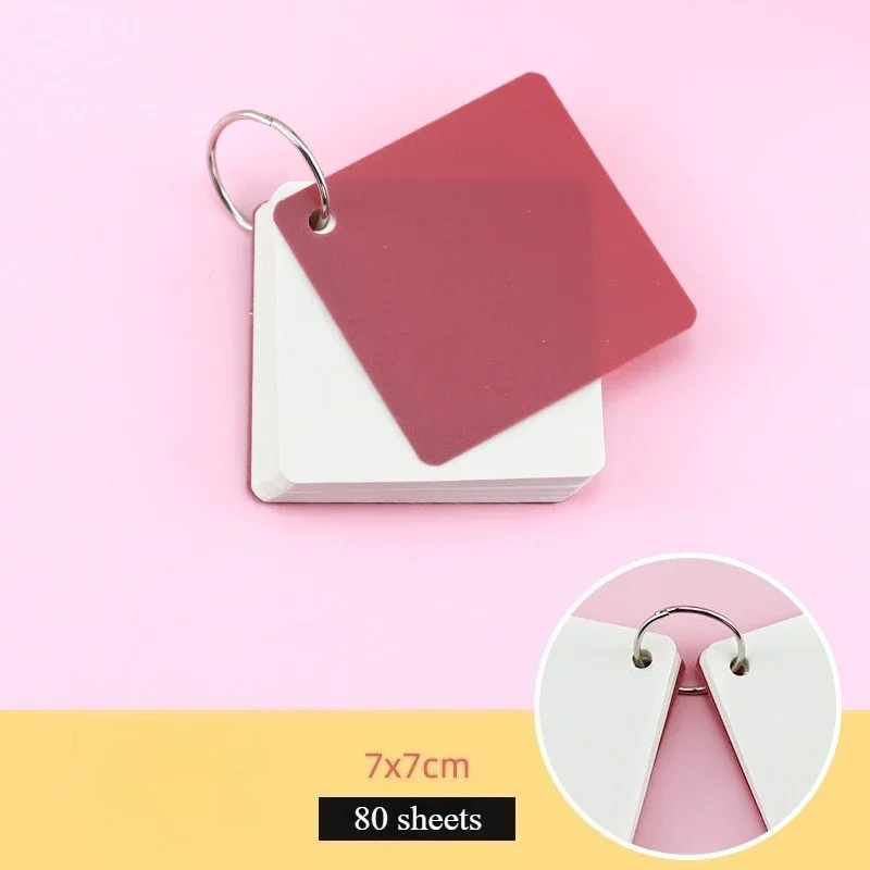 Compact Memo Pads with Blank Pages - Portable Study Notepads for Learning & Notetaking, 80-Sheet Loose Leaf with Ring