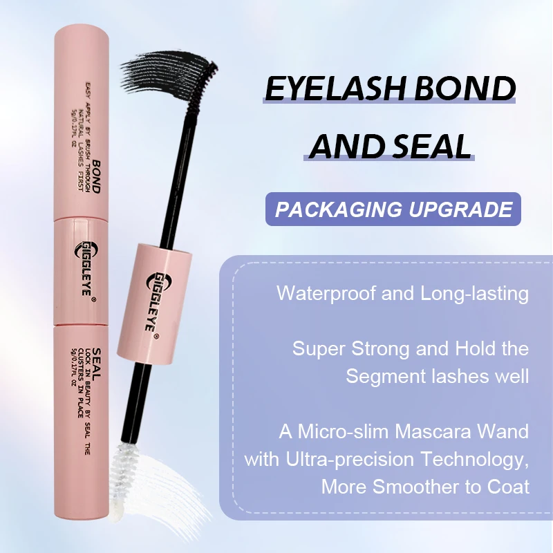 Eyelash Glue Giggleye False EyeLash Clusters 2 in 1 Bond and Seal 10 ML Lasting Waterproof Tasteless