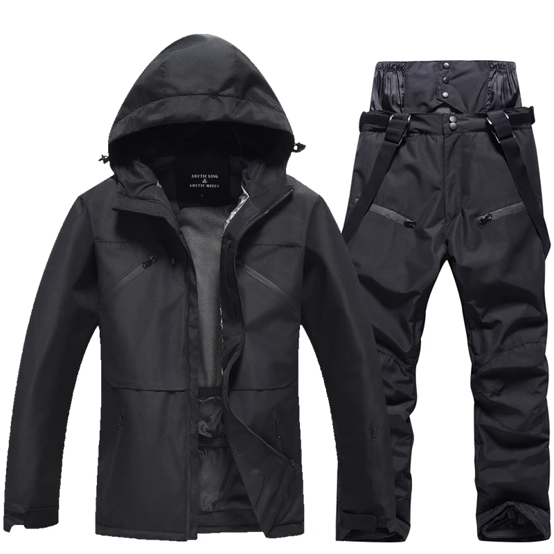 Waterproof Snow Suit for Men and Women Windproof Costumes Snowboarding Clothing Ski Sets Winter Jackets and Pants -30 Warm ski wear
