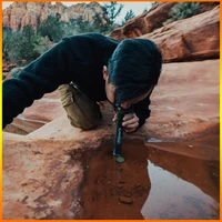 Personal Straw Water Filter Survival Filtration Portable Gear Water Filter for Drinking Hiking Camping Travel Hunting Fishing 2