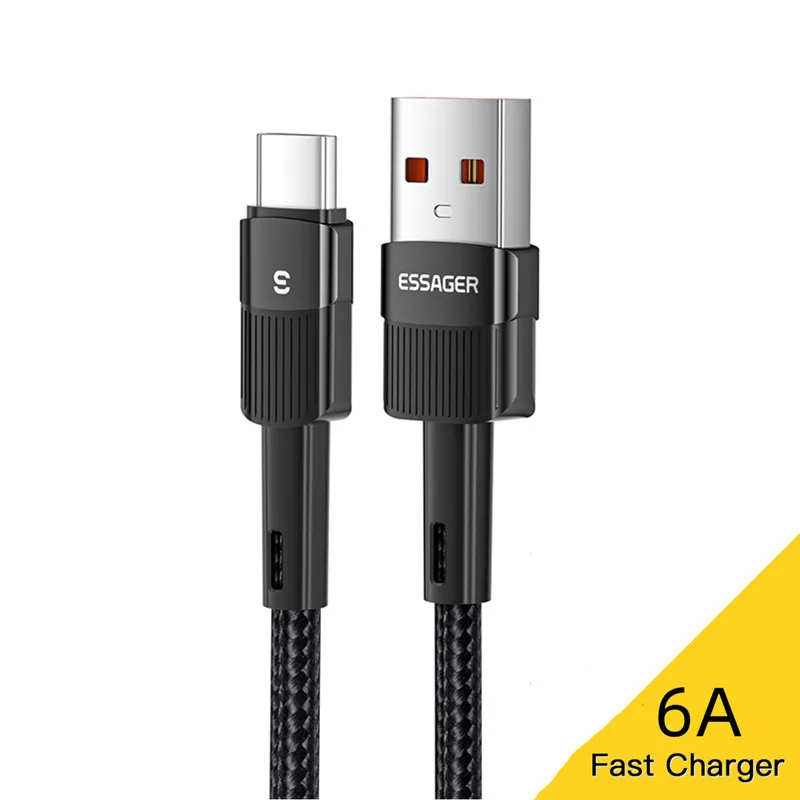 iphone to usb adapter Essage 6A USB Type C Cable For iPhone 12 13 Pro Max Xs 8 Plus Huawei P30 P40 Pro 66W Fast Charging Wire USB-C For iPhone Samsung apple iphone charger cord Cables